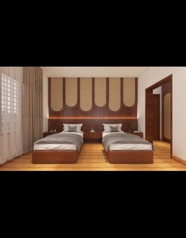 Twin Bed With Head Paneling